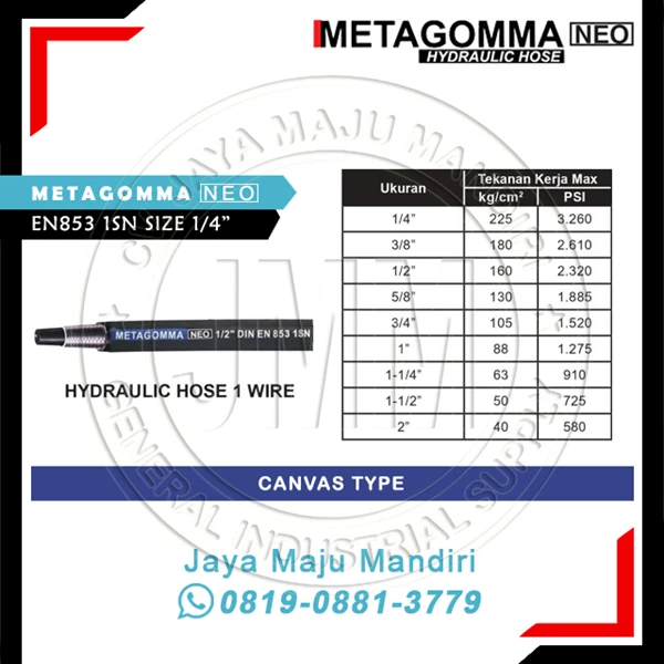 Hydraulic Hose METAGOMMA - Metagomma Neo 1/4" 1SN EN 853