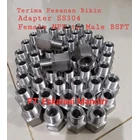Pesen Bikin Adapter Connector Double Nepple Bahan Stainless Steel 1