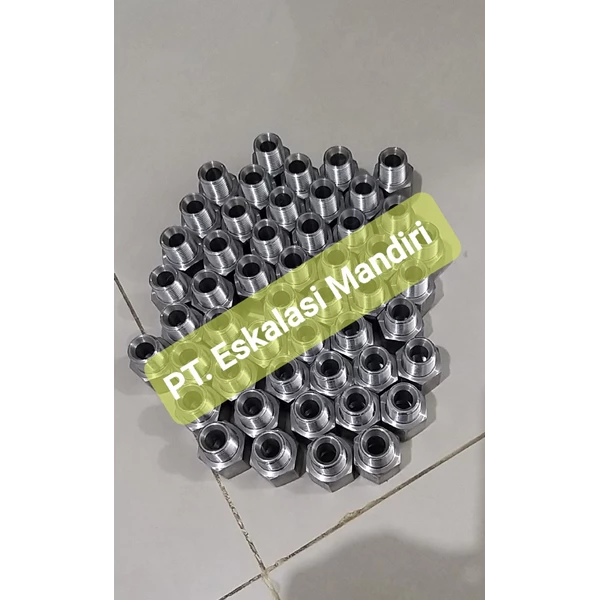 Pesen Bikin Adapter Connector Double Nepple Bahan Stainless Steel